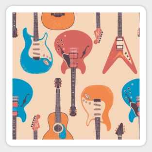 Guitar music pattern Sticker